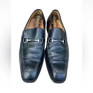 Mezlan 'Tours' Leather Bit Loafer -14942 - SZ 9 1/2 Black
